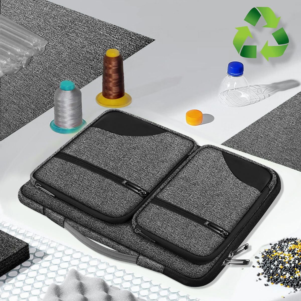 ZINZ Laptop Case 15 15.6 16 inches Sleeve Slim Briefcase Spill-Resistant Handbag for Most Popular 15" 15.6" 16" Notebooks，G01BK02