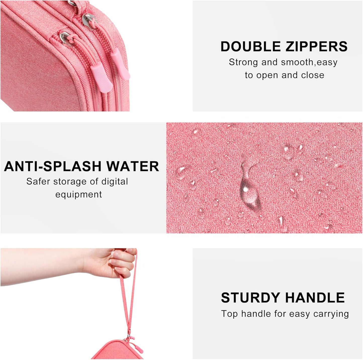 CILLA Electronics Organizer Travel, Travel Cord Organizer Case, Compact Electronics Accessories Bag for Cable, Cord, Charger, Phone