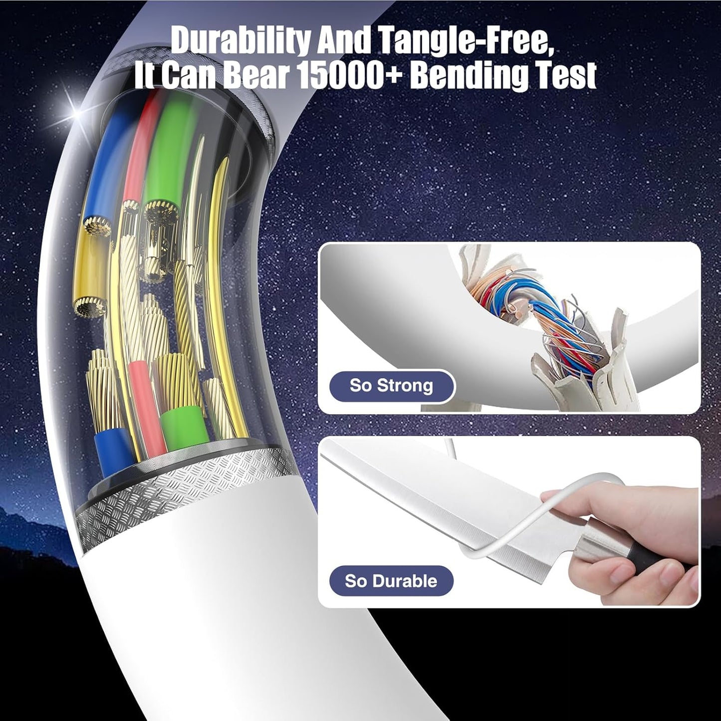 3-Pack [3.3FT+6.6FT+6.6FT] 60W USB C to USB C Cable, Type C to Type C Cable,Fast Charging Cable for iPhone 16 15 Pro Plus Pro Max，for Galaxy S24 S23, for iPad Pro/Air, for MacBook Pro/Air and More