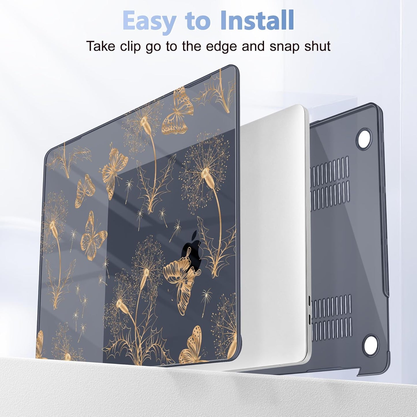 for MacBook Pro 16 inch Case 2019 2020 Release Model A2141, Plastic Hard Shell Cover with Keyboard Cover for MacBook Pro 16 inch with Touch Bar & Touch ID - Butterflies