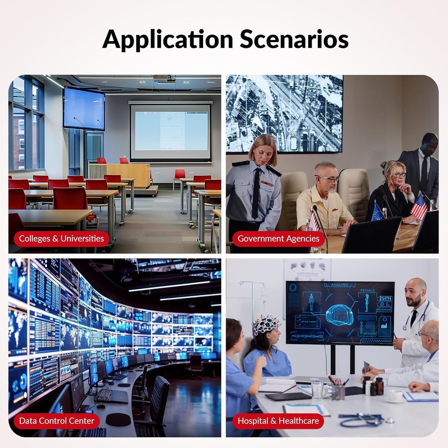 AV Access 4K HDMI Fiber KVM Extender Over IP, up to 550m/1800ft, Zero Latency, 3xUSB 2.0 Ports, Remote Keyboard Mouse USB Control Over Fiber Optic, Remote PC Control in Server Room (4KIP500F-KVM)