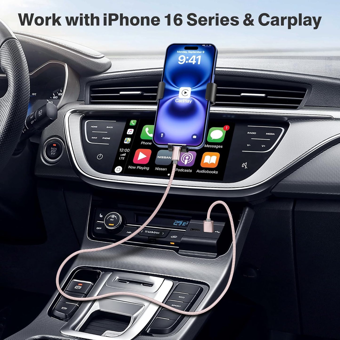 Elebase USB Type C Charging Cable 1.5/3.3/6.6FT 3 Pack,USBC Car Charger Cord for iPhone 16 15 Plus Pro Max 2,Airpods 4,Samsung Galaxy S24 S23 Plus Ultra Note 10 20 S10 S10E,Tab A7,A54 A53 A52,Z Flip