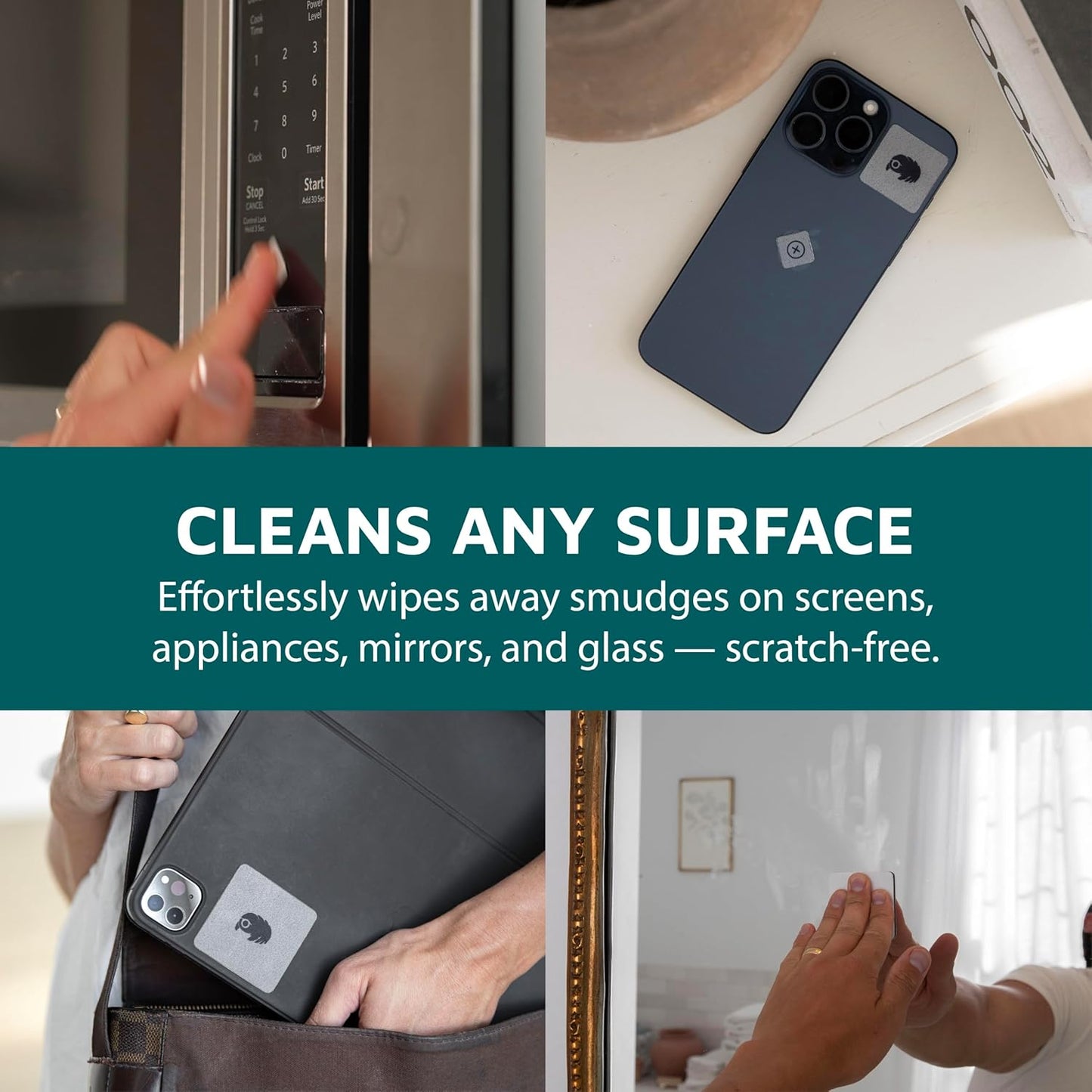 KUVRD Waterbear - Universal Screen Cleaners - Teeny Tiny Cleaning Tools for Your Lenses & Screens, Phat Pack