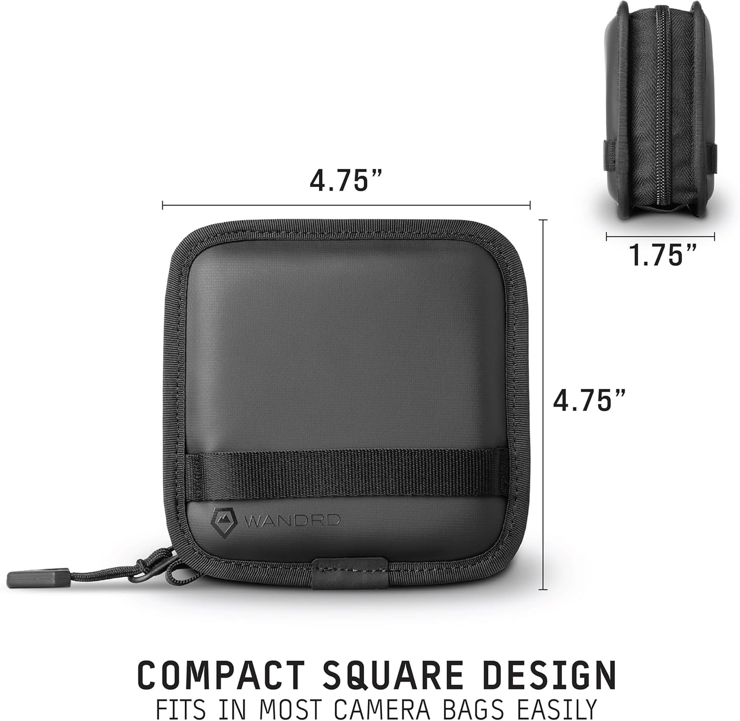 WANDRD Lens Filter Case - Store 4 Filters in Your Camera Backpack or Camera Case, Protect Photography Accessories from Scratches, Dust & Impact (Black)