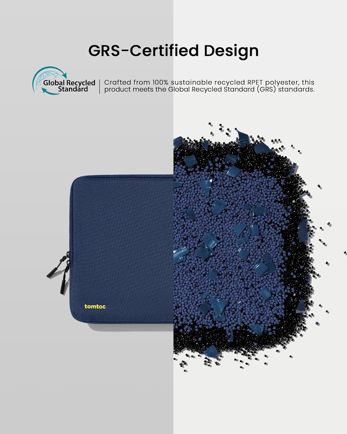 tomtoc 360° Protective Laptop Sleeve for 13-inch New MacBook Air M4/A3240 2025, M3/A3113, M2/A2681 M1/A2337 A2179 A1932, 13-inch MacBook Pro M2/A2686 M1/A2338, Water-Resistant Computer Case Bag