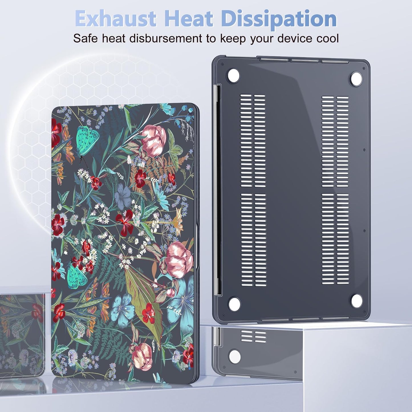 for MacBook Pro 16 inch Case 2019 2020 Release Model A2141, Plastic Hard Shell Cover with Keyboard Cover & Screen Protector for MacBook Pro 16 inch with Touch Bar & Touch ID, Flowers & Herbs