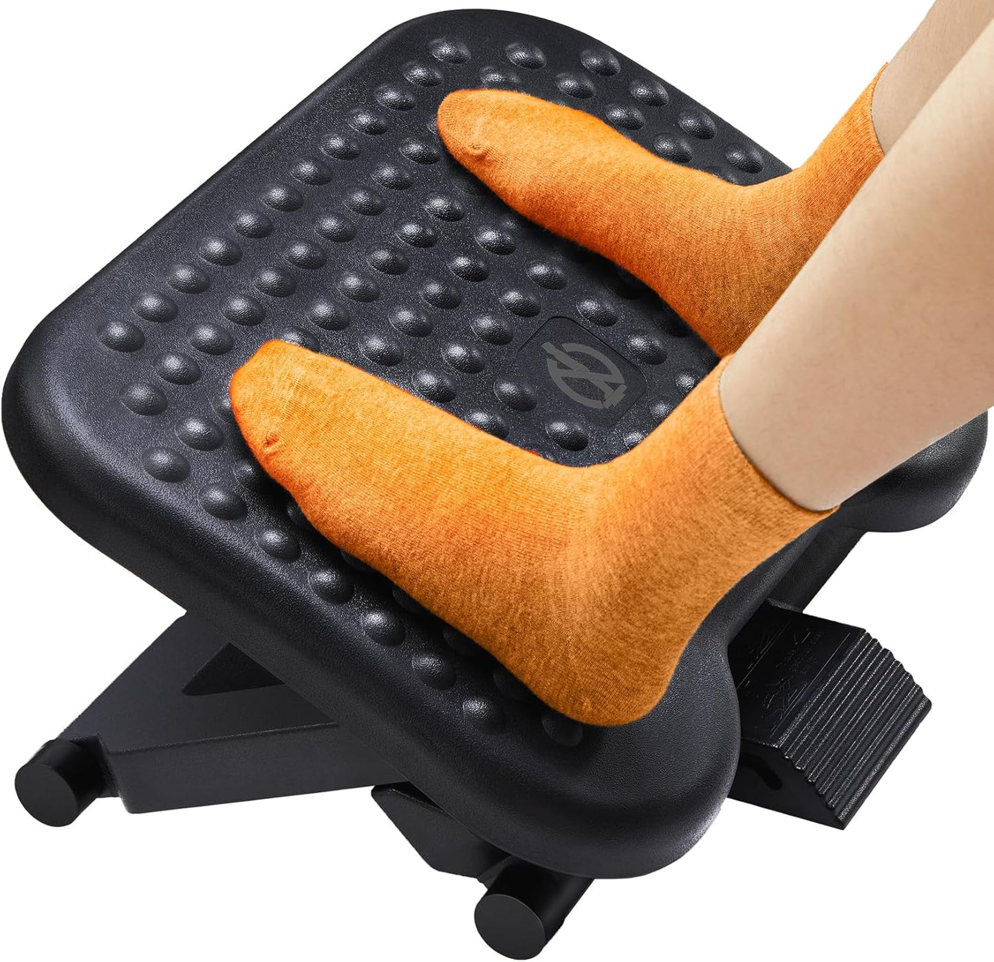 ErGear Under Desk Footrest, Adjustable Foot Rest with 3 Height Settings and 30-Degree Angle, Ergonomic Desk Foot Rest with Massage Texture, Foot and Leg Rest for Home & Office