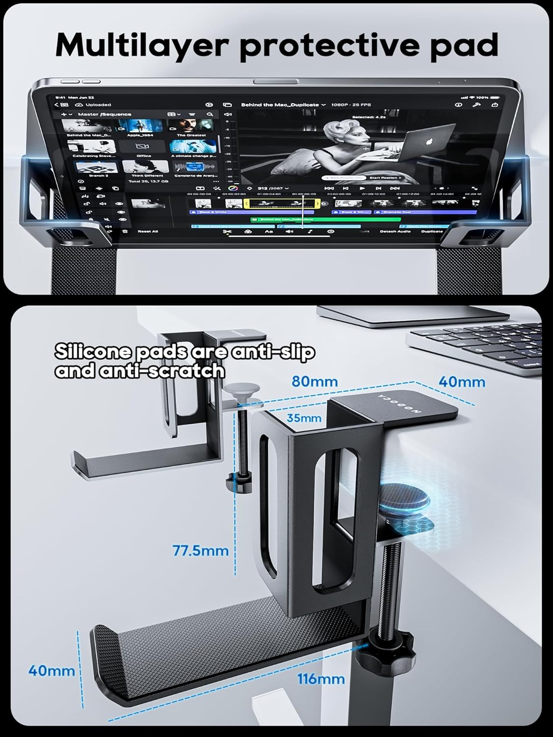 NODOCA Desk Side Storage for Laptop(White), P01-US-W