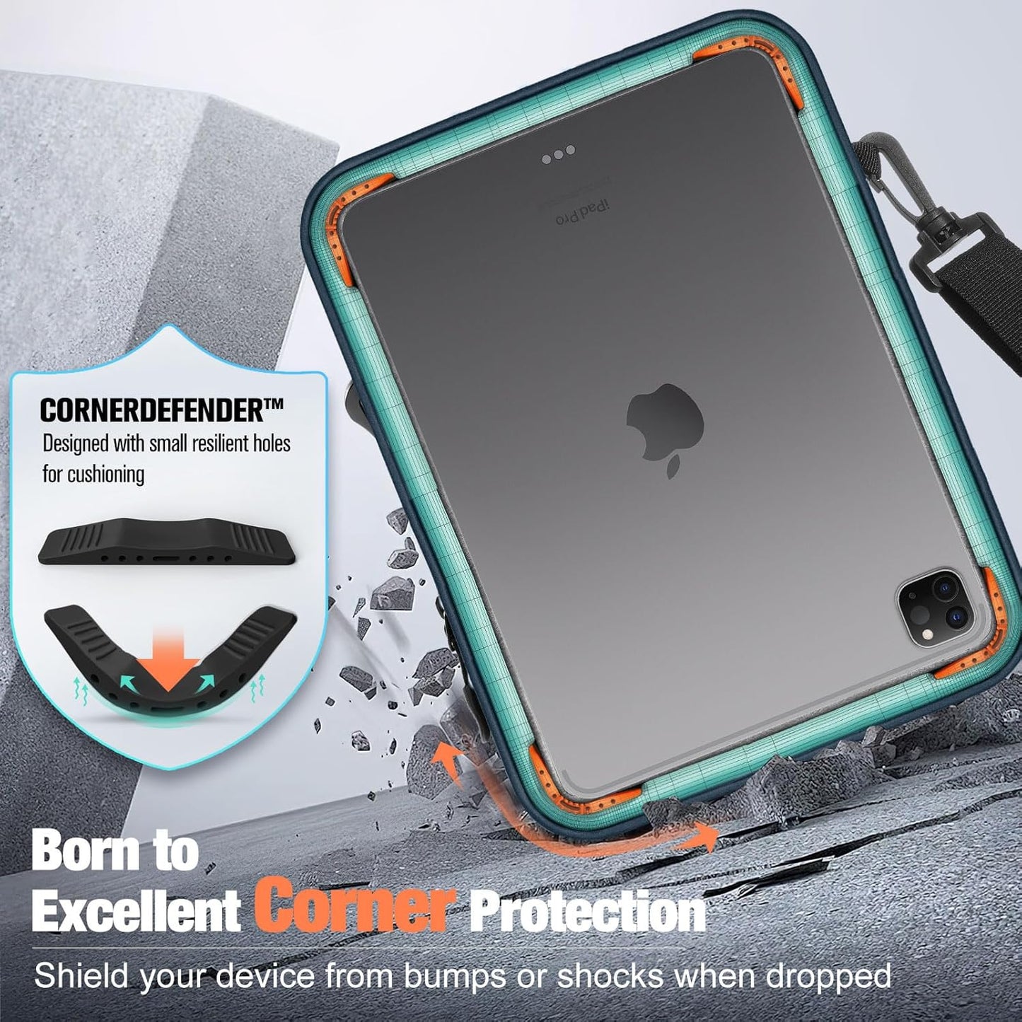 MoKo 9-11 Inch Tablet Sleeve Bag, Fits 11 inch iPad Air M3, iPad A16 2025, Pro 11 M4, iPad 10/9/8/7th, Tab S8/S9 11, Multifunctional Bag with Shoulder and Headphone Port,Peacock Blue