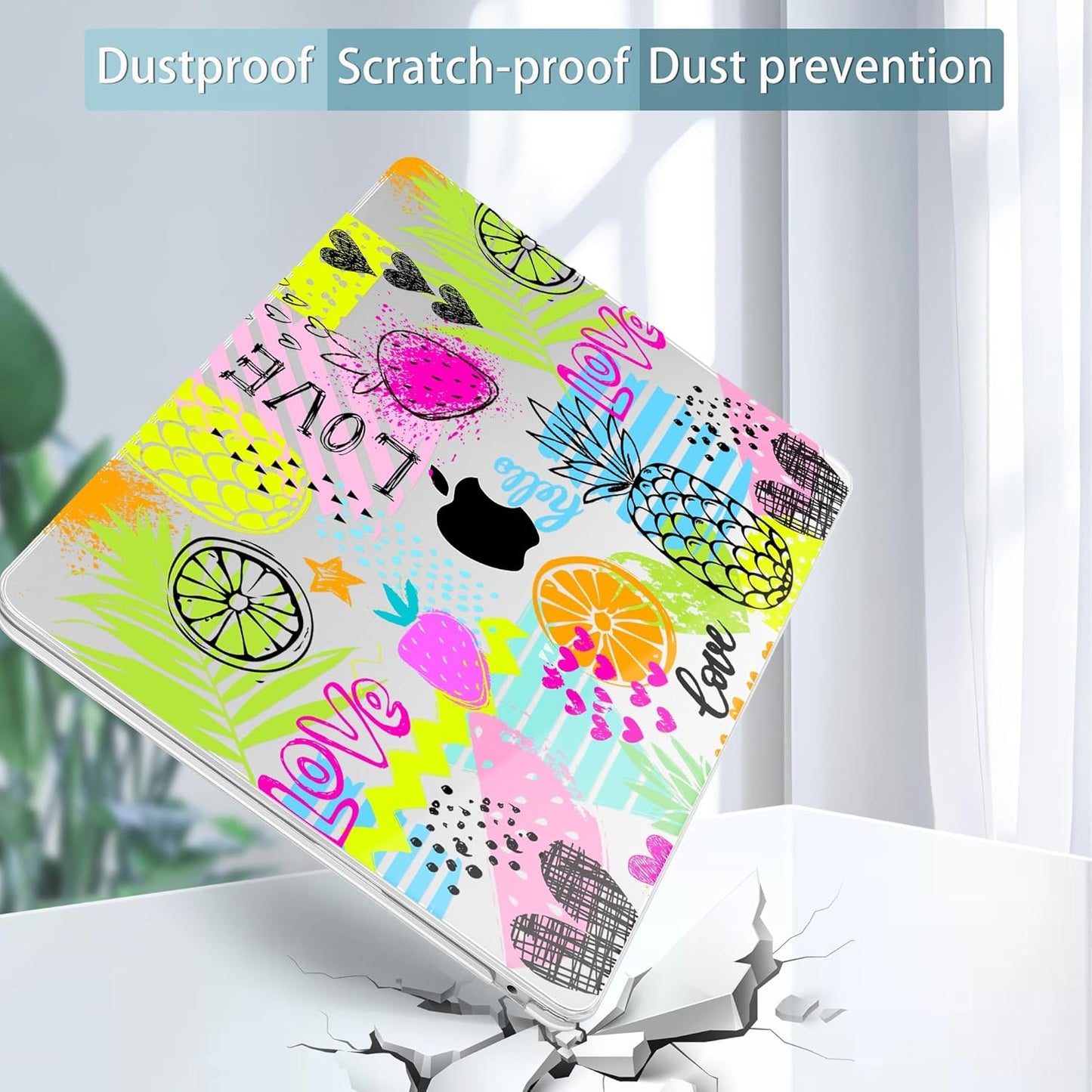 May Chen for MacBook Air 13.6 Inch Case 2025/2024/2023/2022 Release (Model A2681 A3113 A3240, M2 M3 M4 Chip) – Hard Shell Laptop Cover with Keyboard Cover & Screen Protector， Seamless Fruit