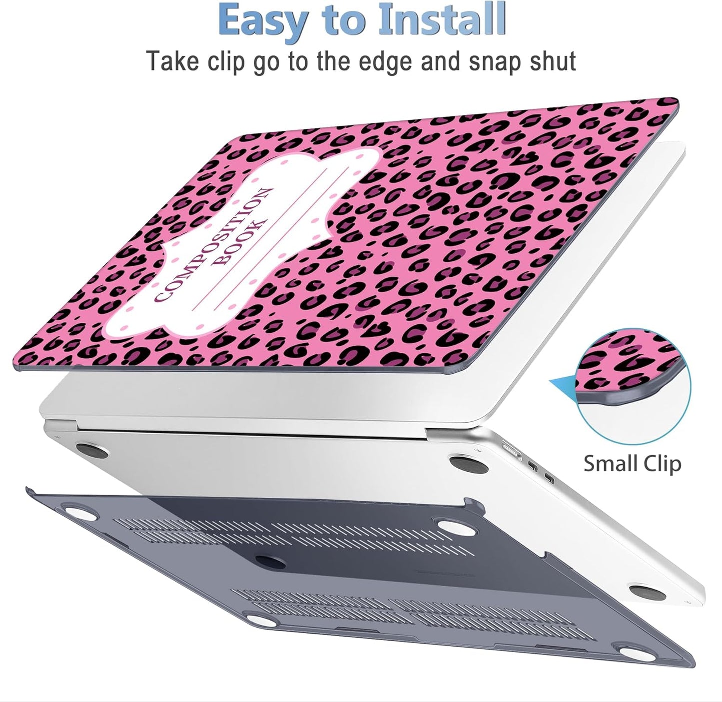 Mektron for 2025 MacBook Air 15 inch M4 Case A3241/ 2024 M3 A3114/ 2023 A2941 M2 Hard Printed Case with 15.3 Liquid Retina Display Touch ID, Plastic Hard Cover & Keyboard Skin- Composition Book