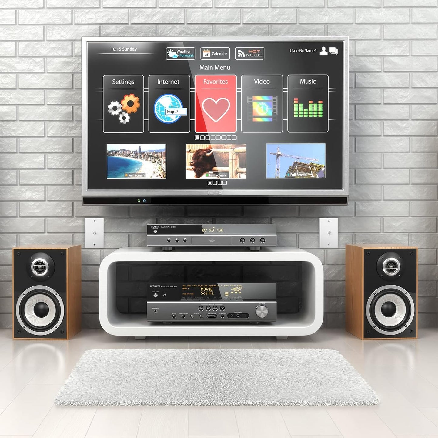 1-Port TV Cable Wall Plate F Connector Wall Plate Coax Wall Plate Video Wall Jack Single Gang Wall Plates (White, 16 Pcs)