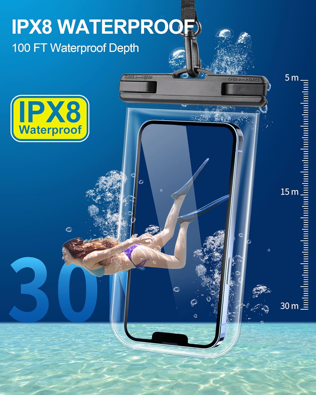 2025 Waterproof Phone Pouch for Cruise Essentials, Beach Vacation Essentials Cruise Ship Must Haves Dry Bag for Travel Accessories, Case for iPhone 16 15 14 13 12 Pro Plus Max Galaxy 3 Pack