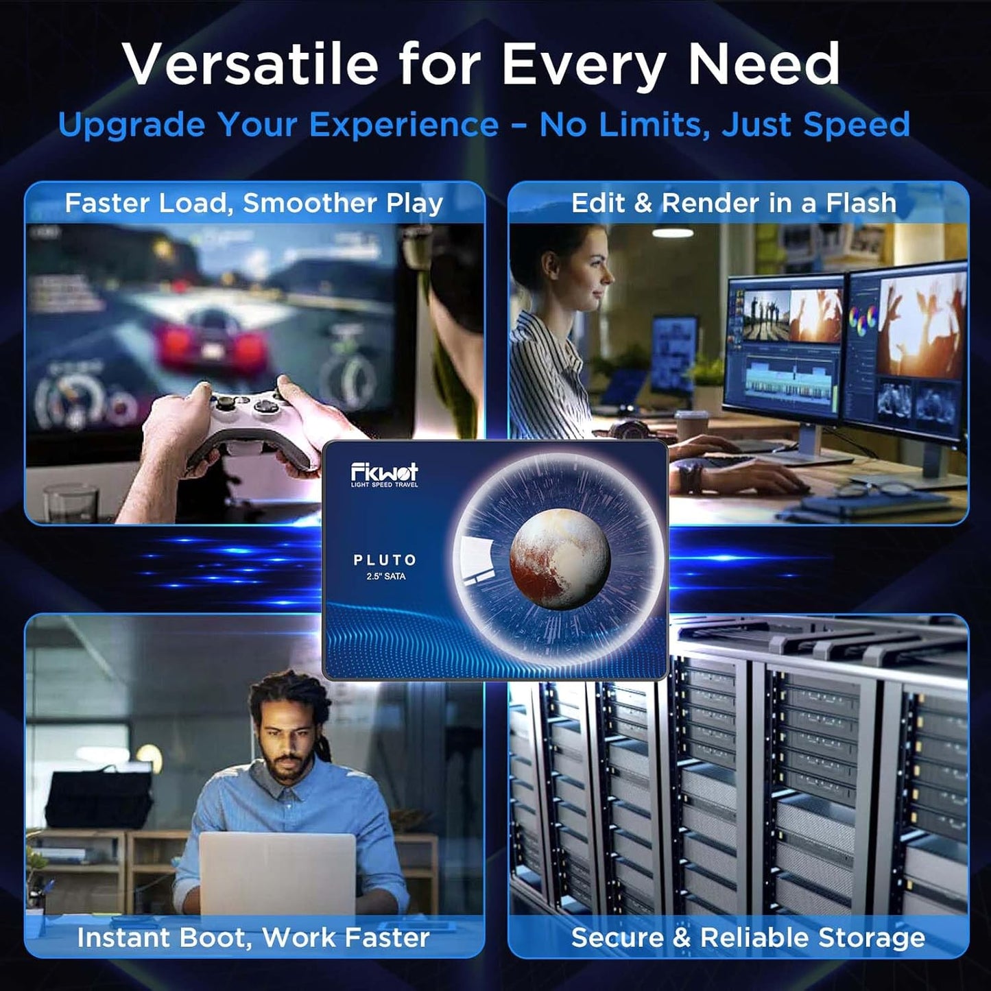 FX815 2TB SSD, 2.5" SATA SSD, Internal Solid State Drive, Up to 560MB/s, 3D NAND SLC Cashe, Compatible with Laptop & PC Desktop