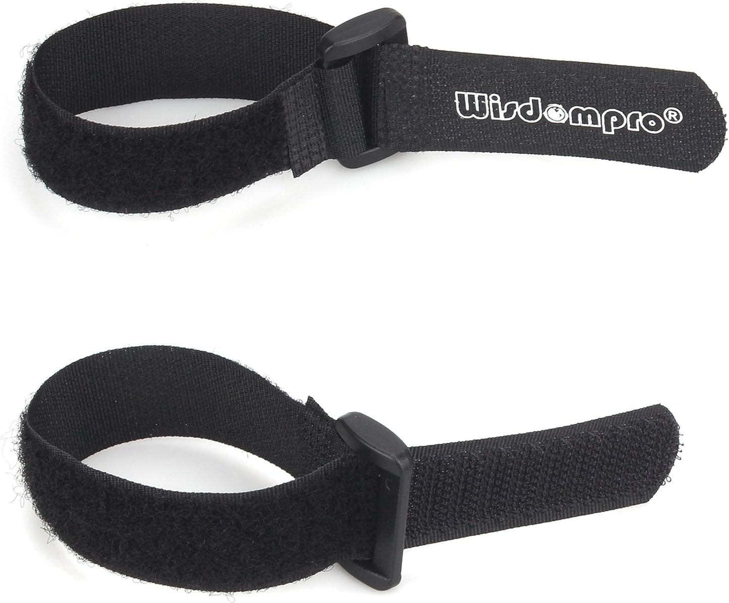 20 Pack 0.8 x 8 Inches Hook and Loop Reusable Fastening Cable Tie Down Straps by Wisdompro - Reusable, Durable Functional Ties to Keep Your Home, Office, Workspace from Tangled Messes of Cords