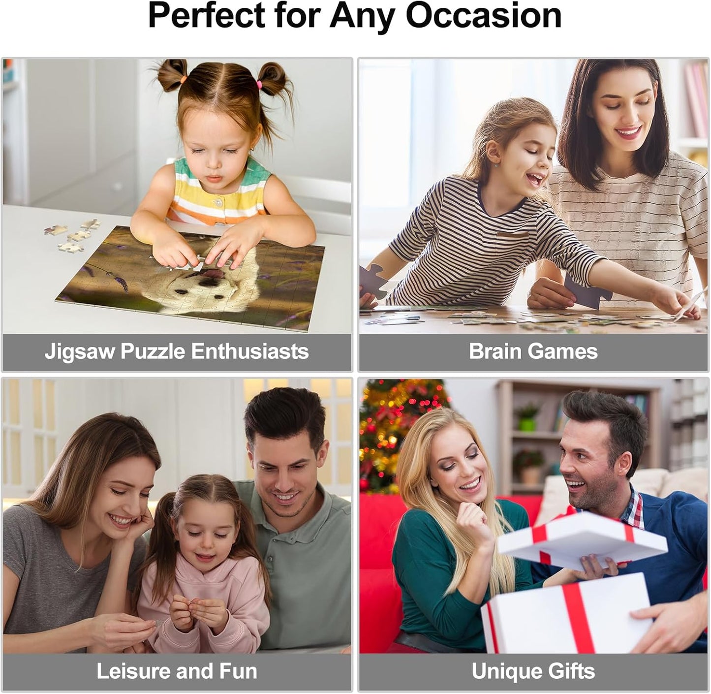 Custom 1000 Piece Puzzlefor Father's Day, Personalized Puzzle from Photos, Make a Puzzl e from a Photo, Wooden P-uzzle Jigsaw for Dad, Family, Wedding, Kids, Pet(29.5 * 19.5In Horizontal)