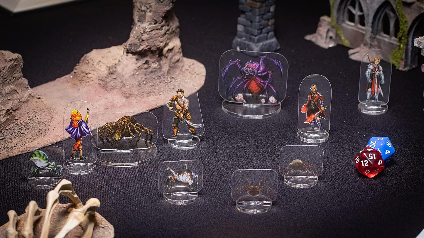 Arcknight Flat Plastic Miniatures: Cyberpunks; 56 Unique Sci-Fi-Themed Minis for Starfinder; Affordable, Skinny Figurines for SF, Shadowrun, and Other Tabletop RPG Games
