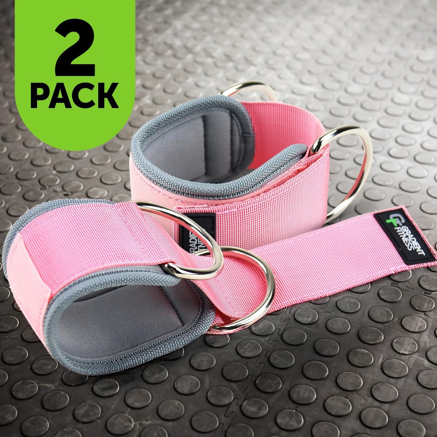 Gradient Fitness Ankle Straps (2 Pack) | Ankle Strap for Cable Machine, Ankle Bands for Working Out, Cable Ankle Strap