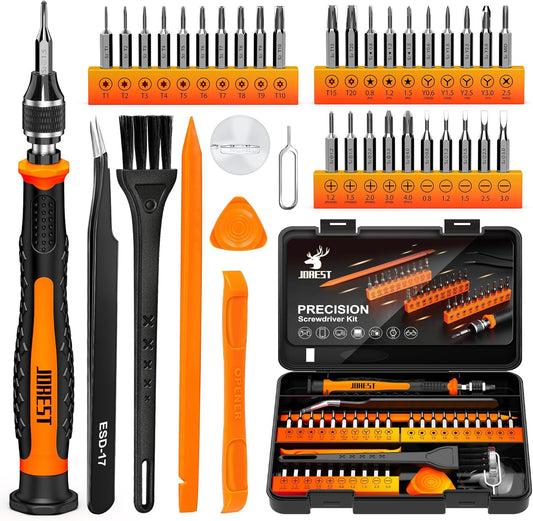 JOREST 40Pcs Small Precision Screwdriver Set (S2 Steel), Magnetic Screwdriver Set with Torx T5 T6 T8, Mini Repair Tool Kit for Macbook, Computer, Laptop, iPhone, PS4 PS5, Xbox, Switch, Glasses, Watch