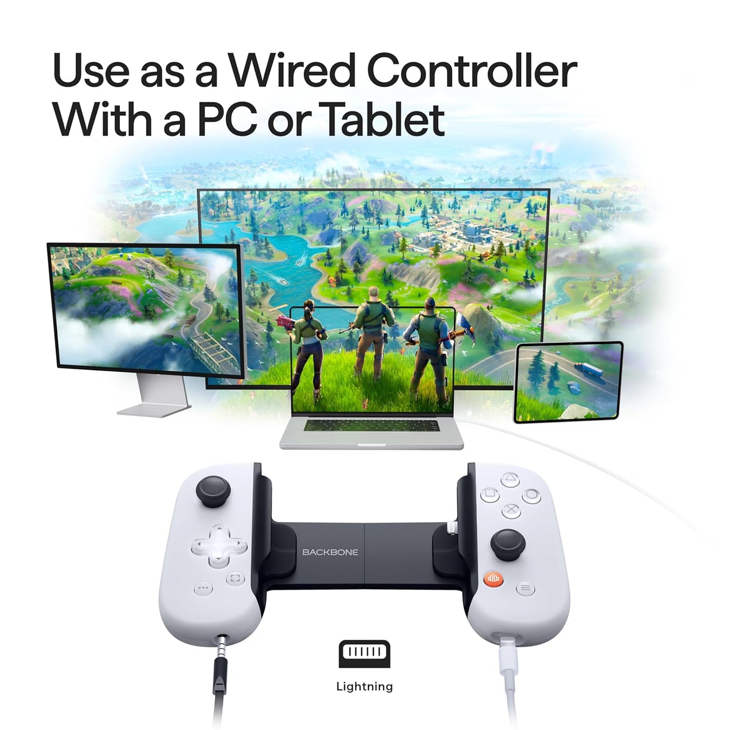 BACKBONE One Mobile Gaming Controller for iPhone (Lightning) - PlayStation Edition - 2nd Gen - Turn Your iPhone into a Gaming Console - Play Xbox, PlayStation & More (3 Months Apple Arcade Included)