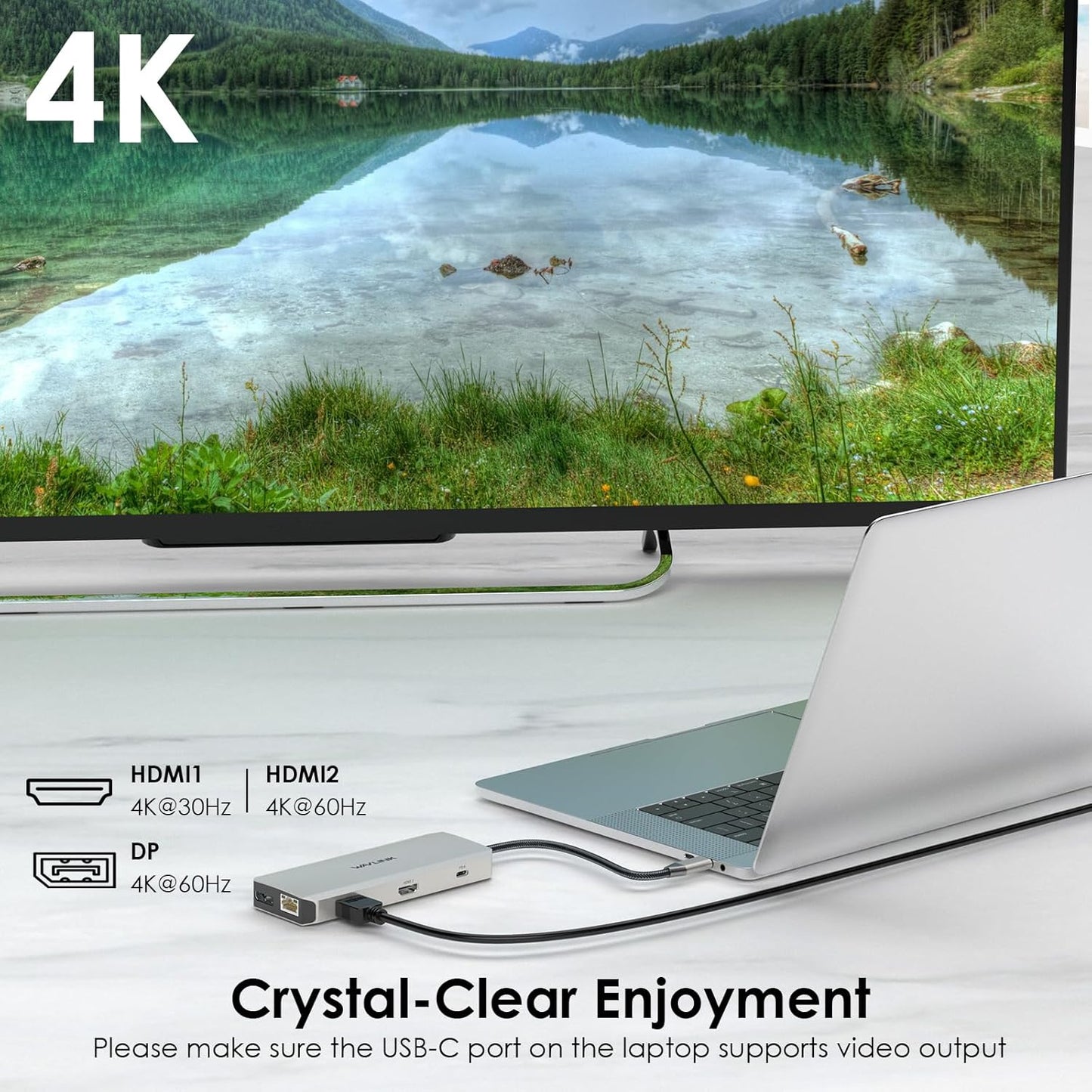 USB C Docking Station USB C to Dual HDMI Adapter USB C Hub Dual Monitor, 13 in 1 Multiport Triple Display Type C Dongle with Dual HDMI 4K, DP, PD Charger, 5 USB, Ethernet, SD TF Card Reader, Audio