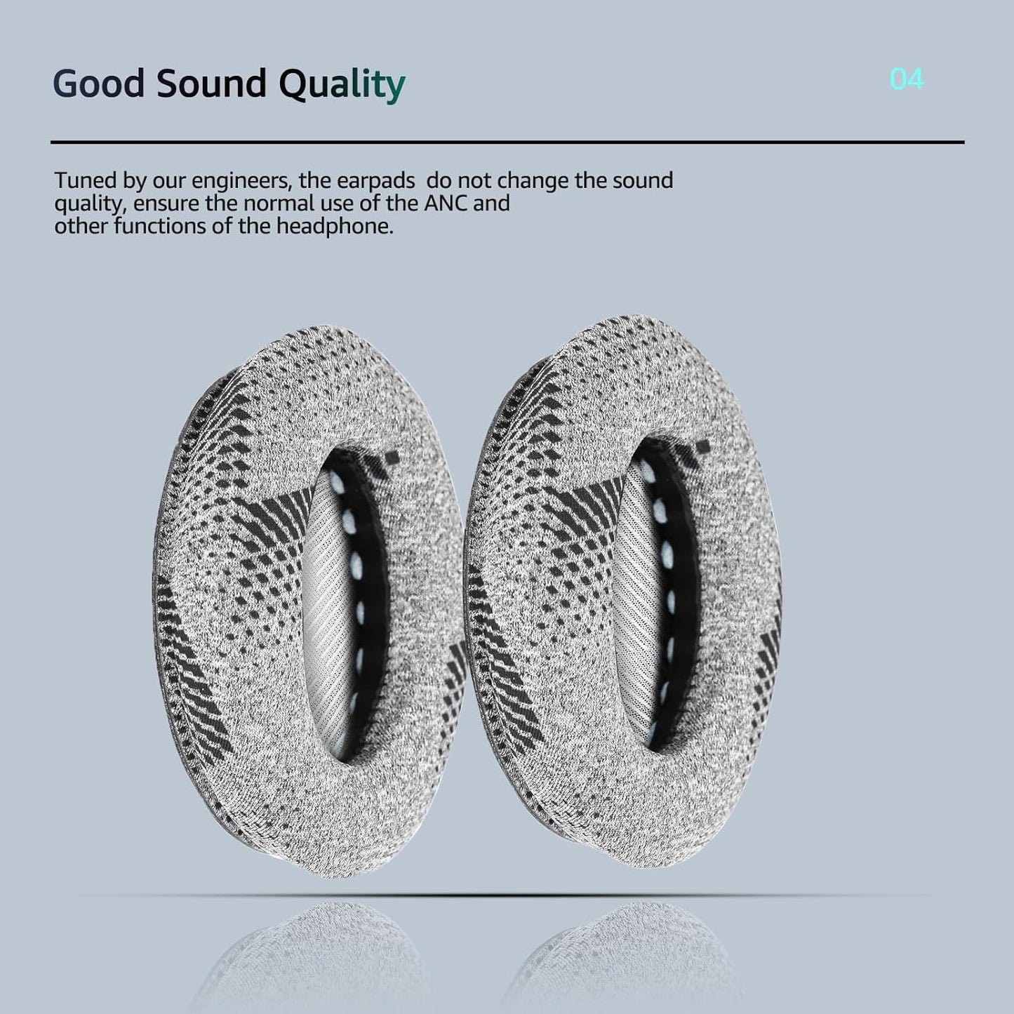 Cooling-Gel QuietComfort 35 / QC35 ii Replacement Ear Pads for Bose Headphones, Also Fit for Bose QC45 QC35 QC25 QC2 QC15/ Around-Ear 2 AE2i AE2w/ SoundTrue & SoundLink Series, White