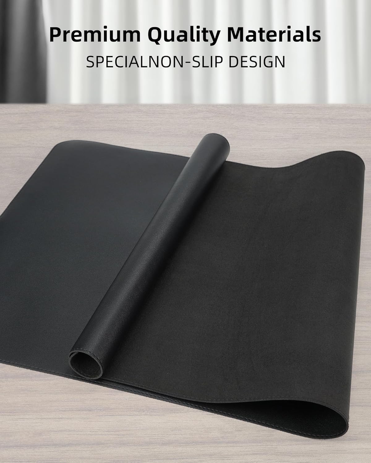 Extra Large Desk Mat - 63"x 17" Non-Slip Office Desk Pad, Oversized Mouse Pad for Home & Work, Waterproof Desk Protector for Keyboard & Mouse (Black)