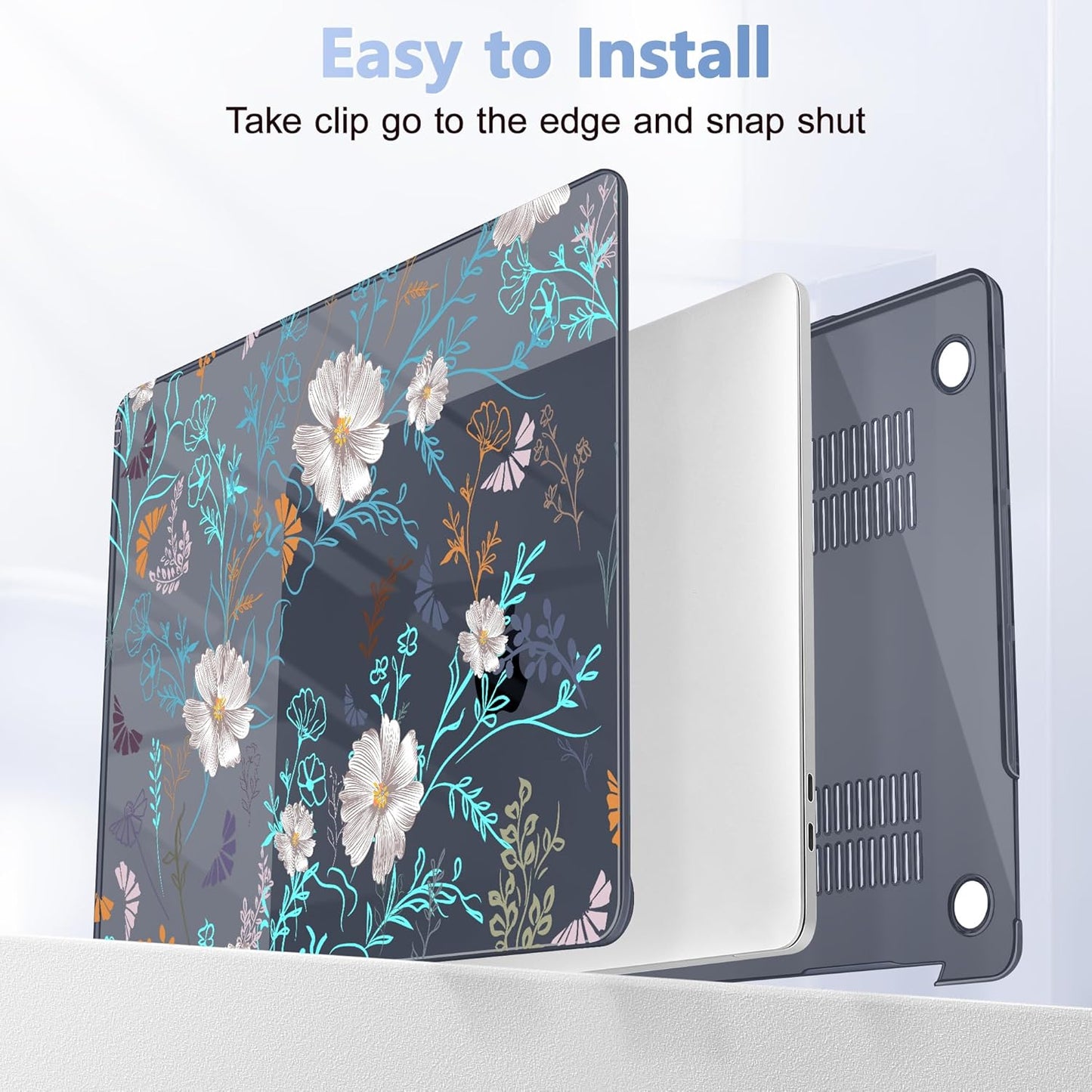 for MacBook Pro 16 inch Case 2019 2020 Release Model A2141, Plastic Hard Shell Cover with Keyboard Cover & Screen Protector for MacBook Pro 16 inch with Touch Bar & Touch ID, Rustic Flowers