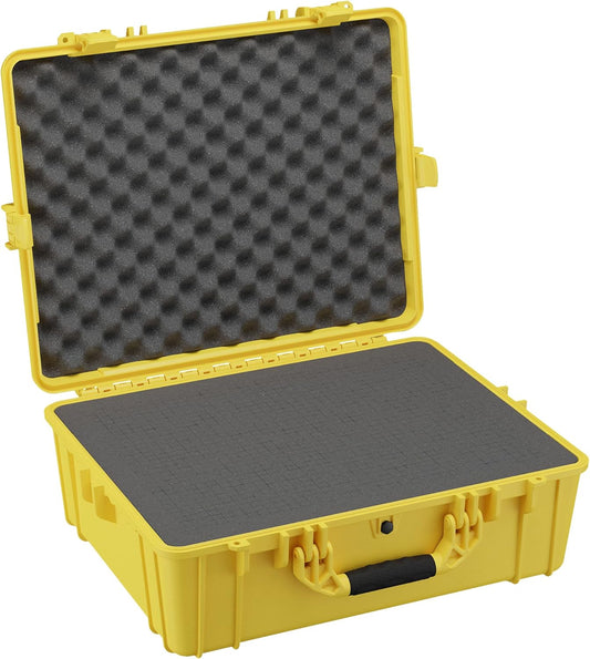 Condition 1 25" Large Waterproof Hard Case Model 839 with Foam, Portable Protective Storage Box for Travel, Hunting, Military, Tactical, Made in USA, 24.50"x 19.46"x8.41" Yellow
