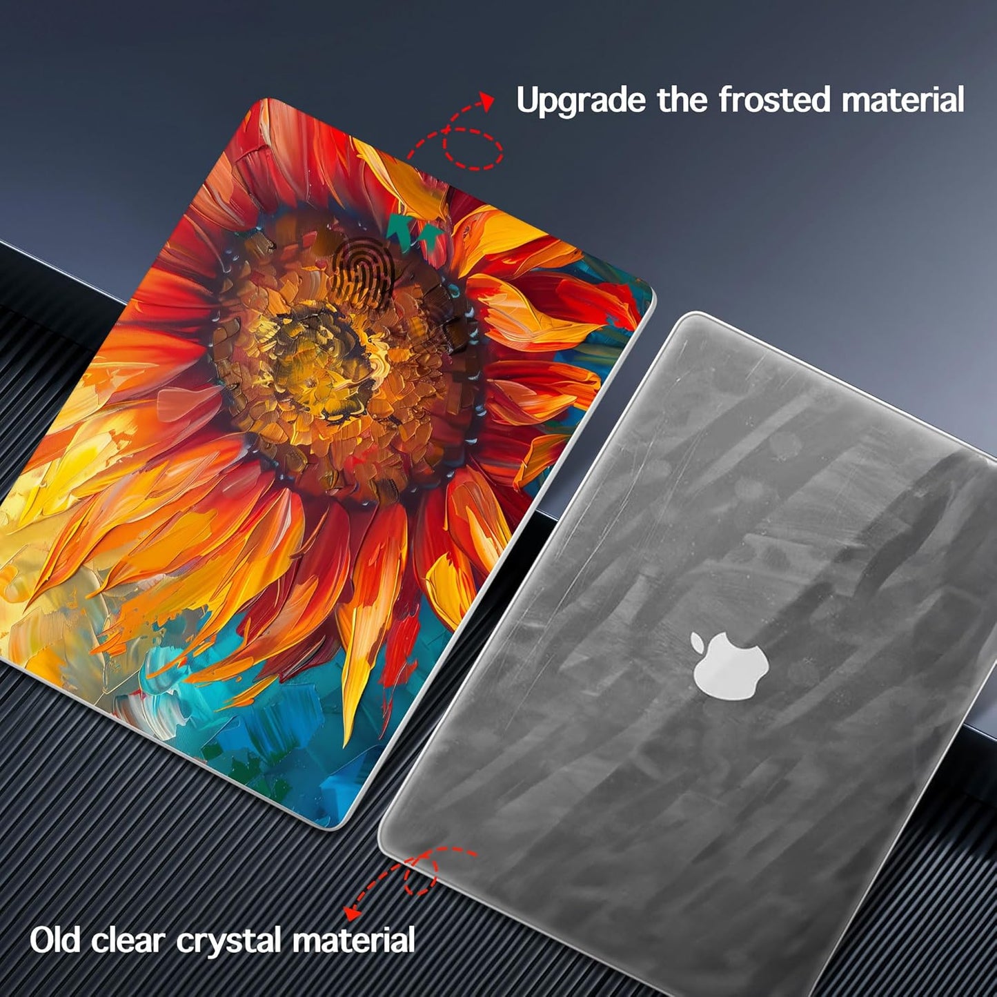 for MacBook Pro 16 inch Case 2021 2022 2023 2024 Release A3186 A3403 M4 A2991 M3 A2780 M2 A2485 M1 Pro/Max, Hard Shell Case with Screen Protector & Keyboard Cover, Sunflower