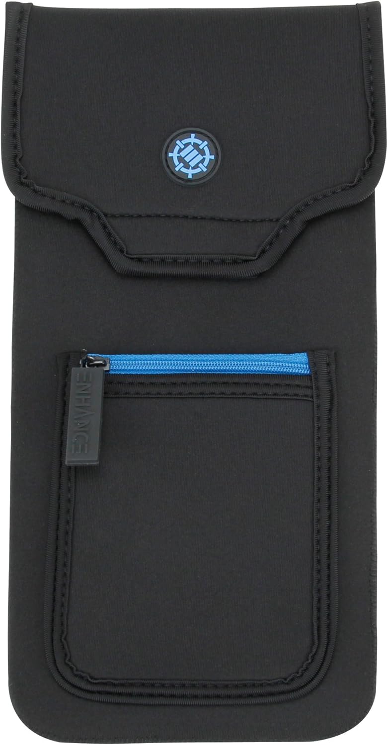 ENHANCE Bluetooth Keyboard Sleeve Case for Logitech K810, Anker, Apple Magic Keyboard (up to 11.5 Inches) with Neoprene Construction, Wireless Mouse Storage & Cable and Charger Pouch