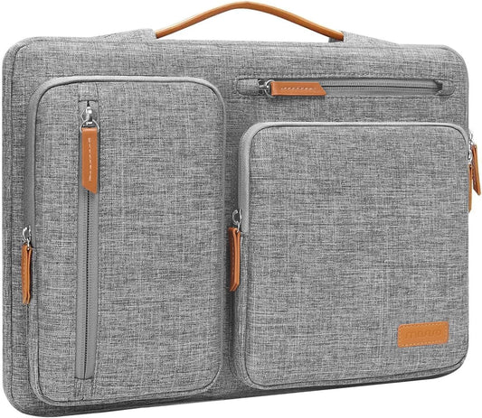 MOSISO 360 Protective Laptop Case 16 inch, 15-15.6 inch Laptop Sleeve Compatible with MacBook Pro 16, HP, Acer, Dell, Lenovo, ASUS, Side Open Carrying Case with 4 Zipper Pockets&Handle, Gray