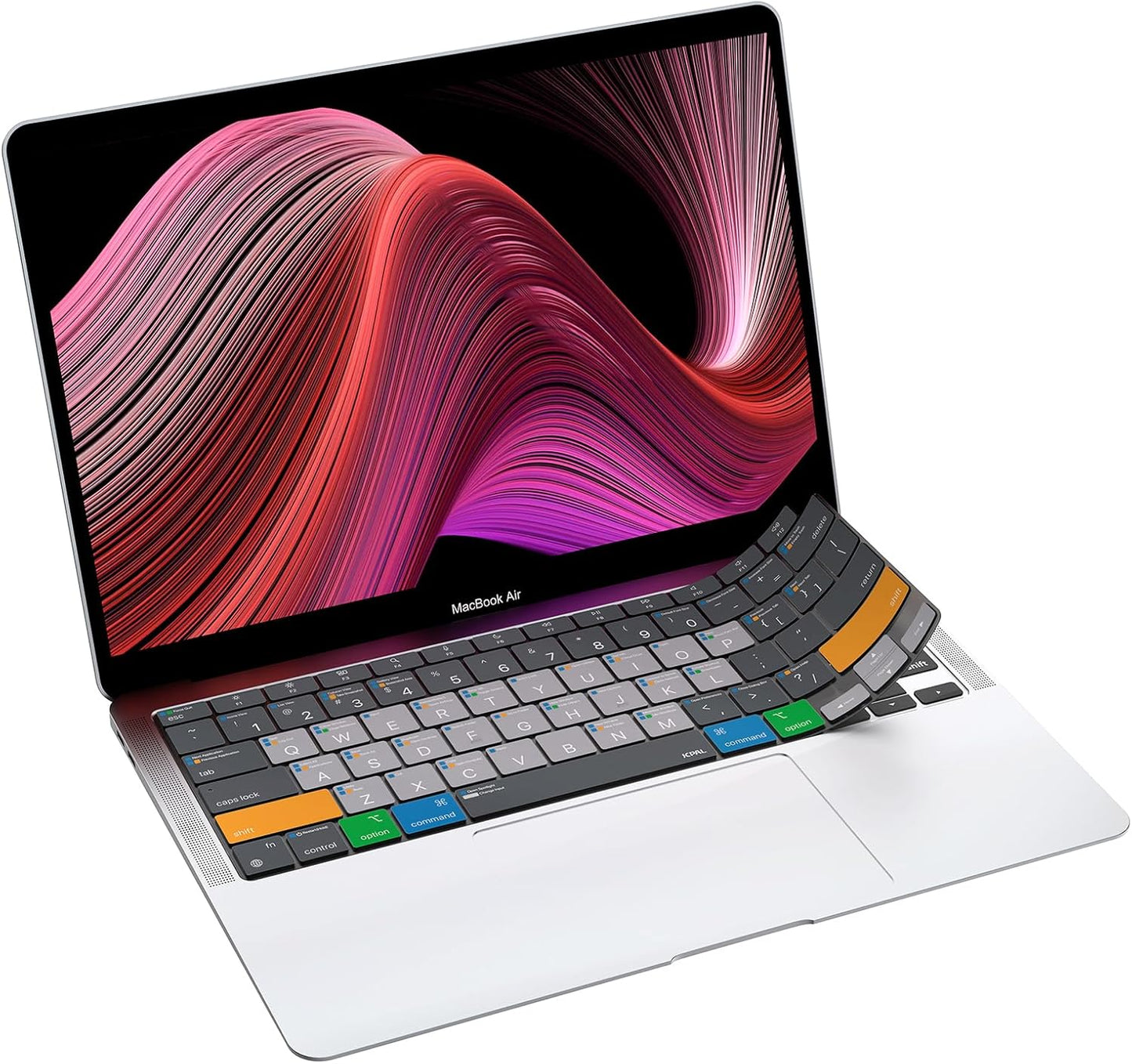 JCPal MacOS Shortcut Guide Keyboard Cover for 2020 MacBook Air 13" (US-Layout)