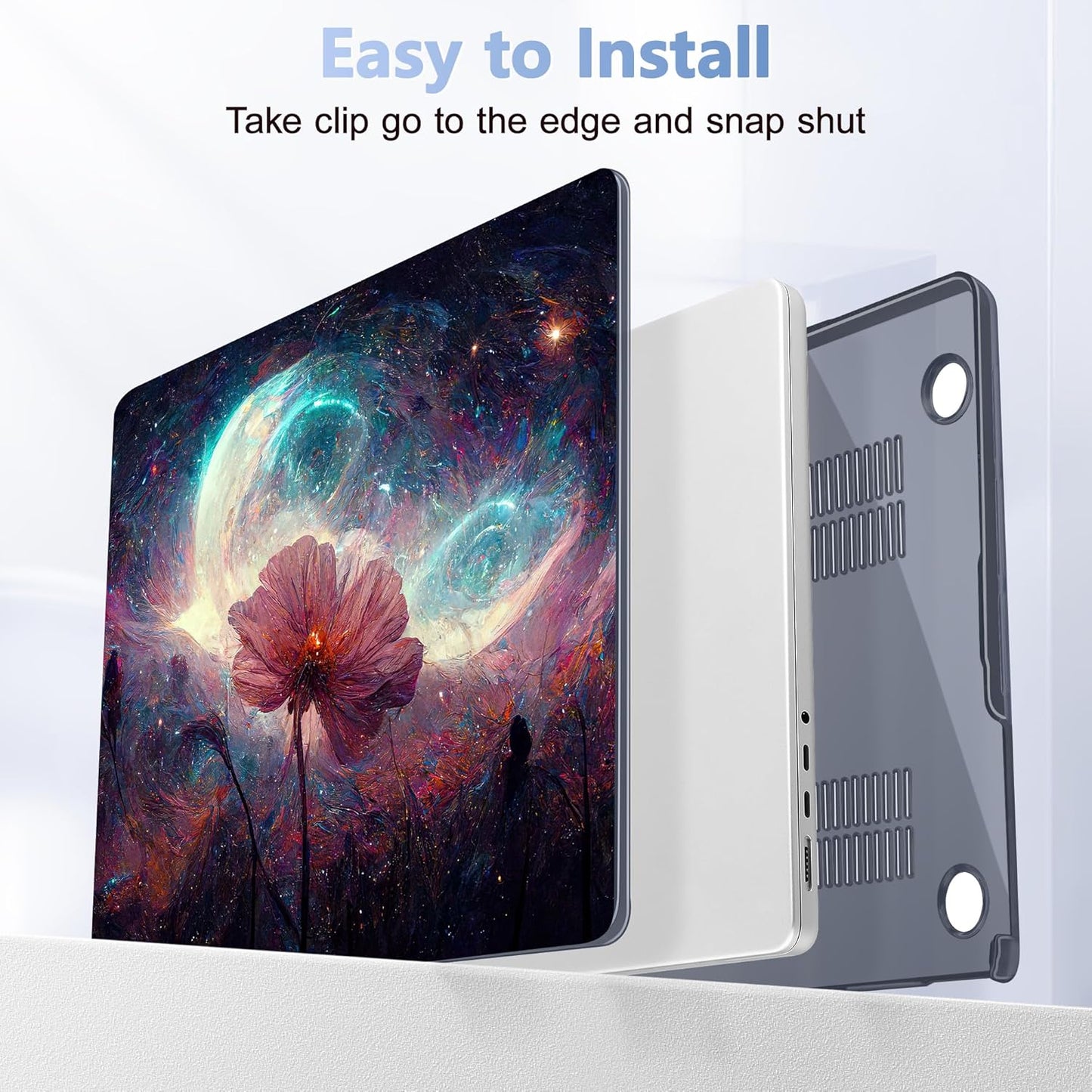 for MacBook Pro 16 inch Case 2021 2022 2023 2024 Release A3186 A3403 M4 A2991 M3 A2780 M2 A2485 M1 Pro/Max, Hard Shell Case with Screen Protector & Keyboard Cover, Galaxy Space