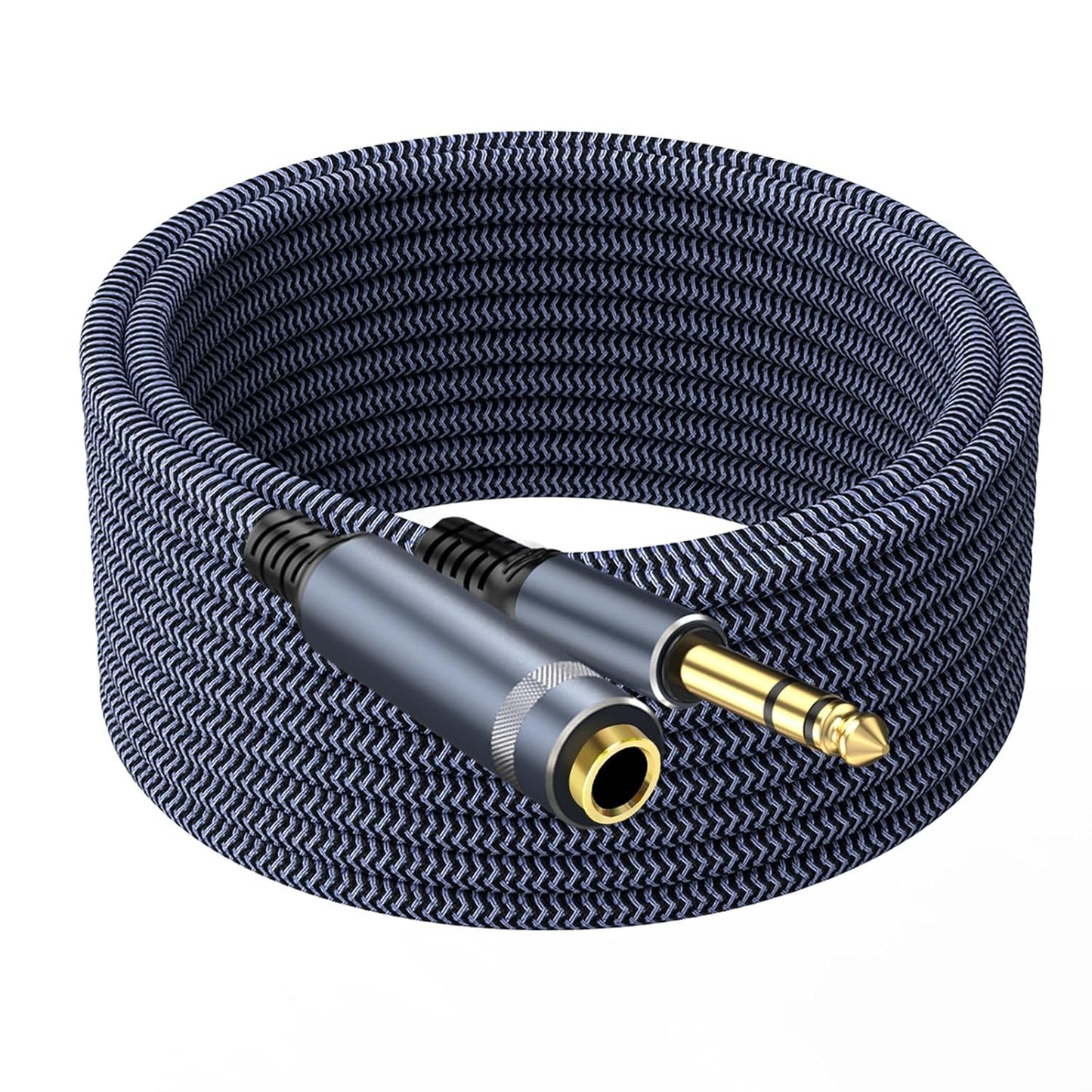 1/4" Male to Female Stereo Headphone Guitar Cable - 20ft Quarter Inch Extension