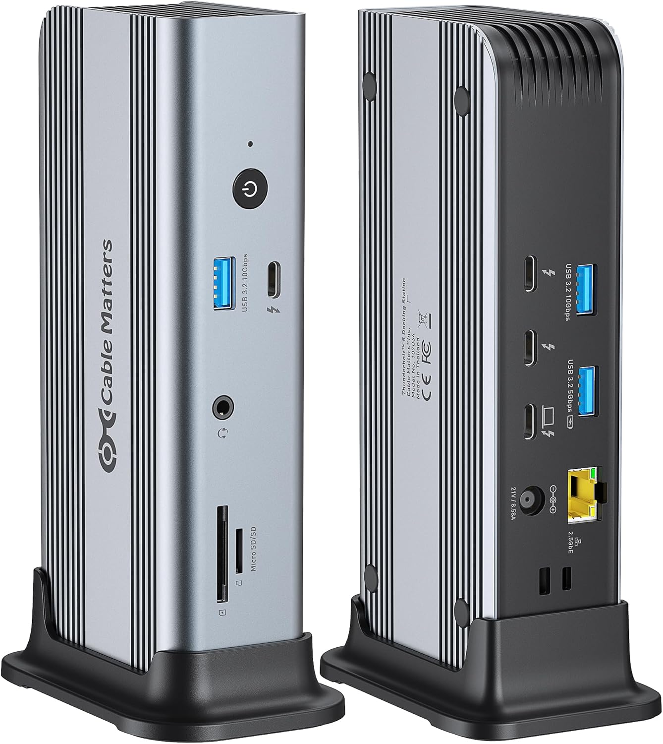 Cable Matters [Intel Certified] 11-in-1 Thunderbolt 5 Dock with Thunderbolt Share, 3X Thunderbolt 5 Ports, 2.5GbE, 3X USB 3.2 Ports, up to Triple 4K@144Hz on Windows 11, Dual 6K@60Hz on macOS, 140W PD