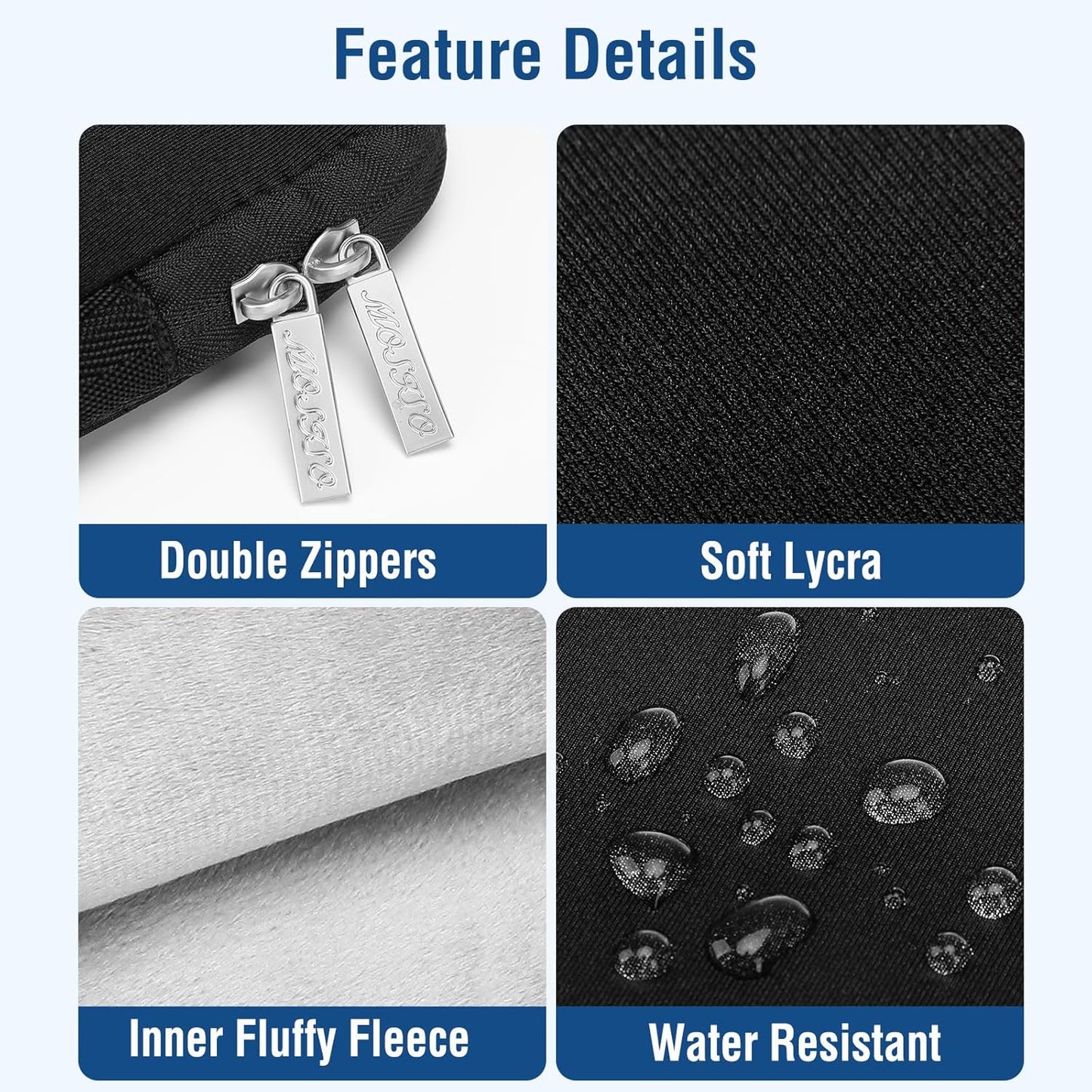 MOSISO Laptop Case 14 inch, 14 inch Laptop Sleeve Bag Compatible with HP Lenovo Dell ASUS Acer, HP Stream, Dell Latitude, Lenovo IdeaPad, Neoprene Computer Sleeve Bag with Small Case, Black