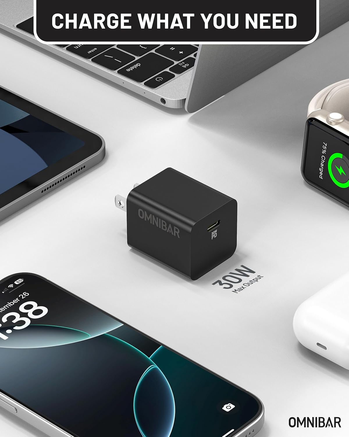 30W USB C Charger,GaN Fast Wall Charger Block,PD3.0 PPS USB-C Power Adapter for Google Pixel 9/9 Pro/9 Pro XL/8/8a/8 Pro/iPhone 16/15/14/13 and More Series, Galaxy, iPad, Compatible with MagSafe