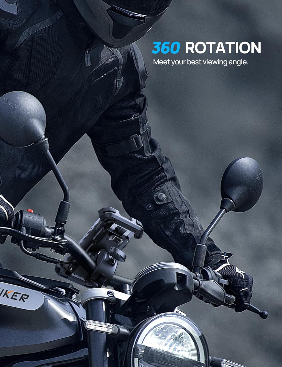 Bike Motorcycle Phone Holder Mount - [2025 Quick Release] Bike Phone Holder Handlebar Clamp, Bicycle Scooter Phone Clip for iPhone 16 15 14 13 12 11 Pro Max Plus Mini, 4.7-6.8" Smartphone