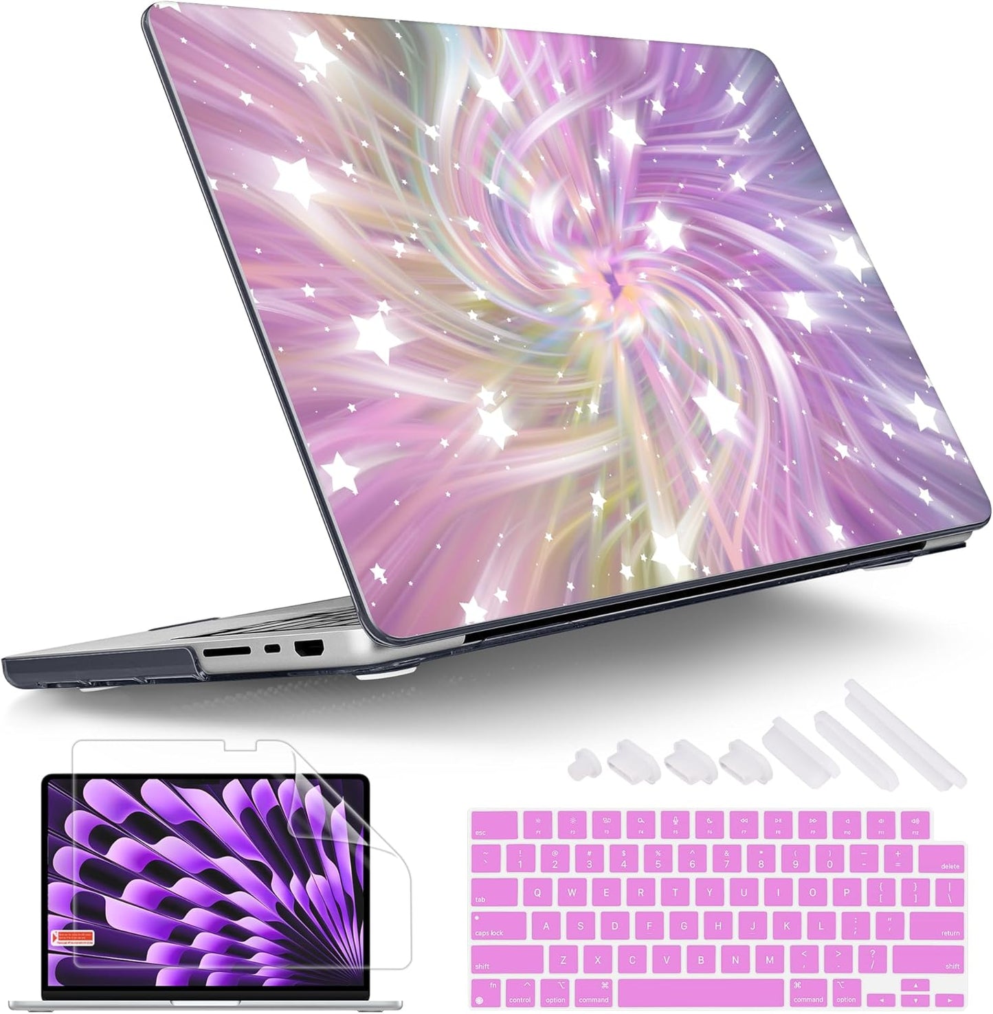 Tuiklol for MacBook Pro 14 Inch Case 2024-2021 Release M4 A3112 A3401 A3185/M3 A2918 A2992/M2 A2779/M1 A2442 Pro/Max,Hard Shell Case with Keyboard Cover & Screen Protector for Touch ID,Bright abstract