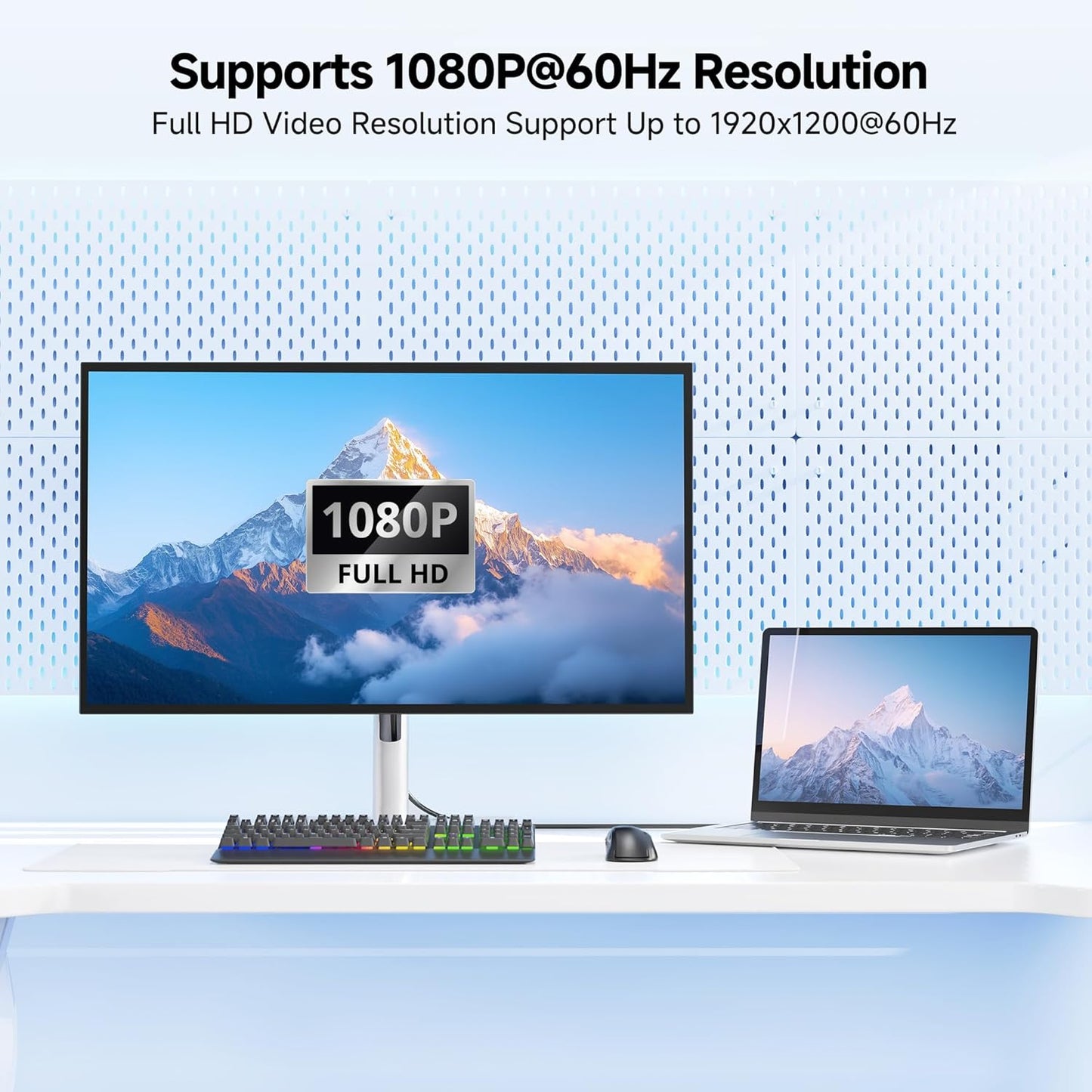 Cable Matters USB C to VGA Cable (USB-C to VGA Cable) 6 ft - Thunderbolt 4 / USB4 / Thunderbolt 3 Port Compatible with MacBook Pro, Dell XPS 13, 15, HP Spectre x360, Surface Pro, Yoga 910 and More