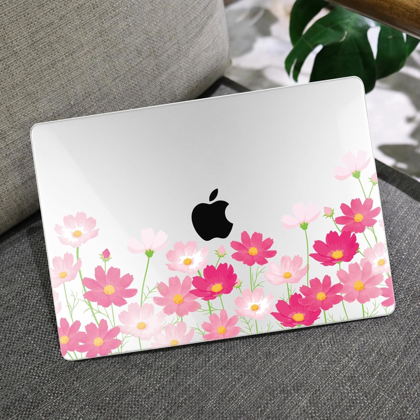 MEEgoodo Case for MacBook Air M4/M3/M2 13.6 inch 2025 2024 2022, Fit Model A3240 A3113 A2681, Compatible with MacBook Air 13 inch, Laptop Hard Shell Case with Keyboard Cover, Bright Pink Flowers