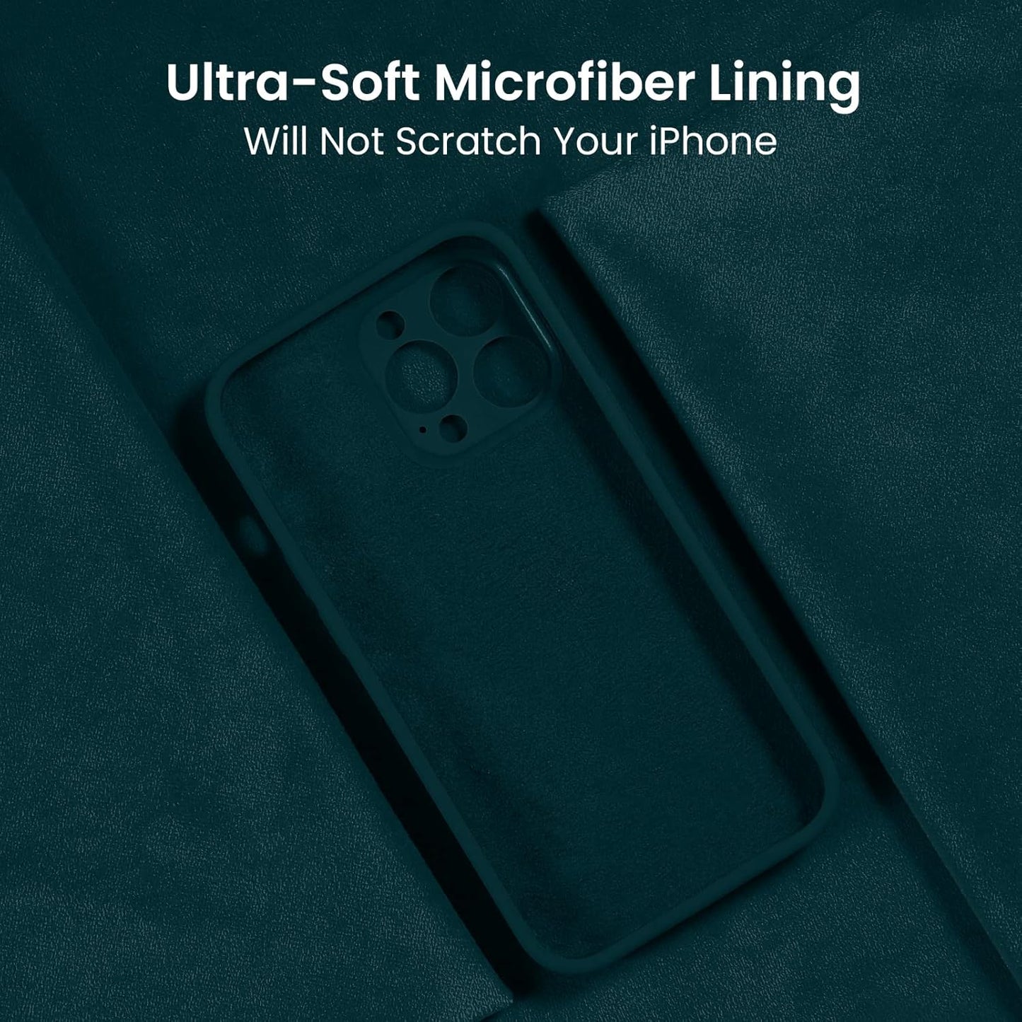 FireNova for iPhone 14 Pro Case, Silicone Upgraded [Camera Protection] Phone Case with [2 Screen Protectors], Soft Anti-Scratch Microfiber Lining Inside, 6.1 inch, Teal