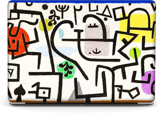 Berkin Arts Compatible with MacBook Air 13 inch Cover, 2022-2018 Release A2179/A2337 M1 with Touch ID with Keyboard Cover & Screen Protector Naive Art (Picture of A Journey by Paul Klee)