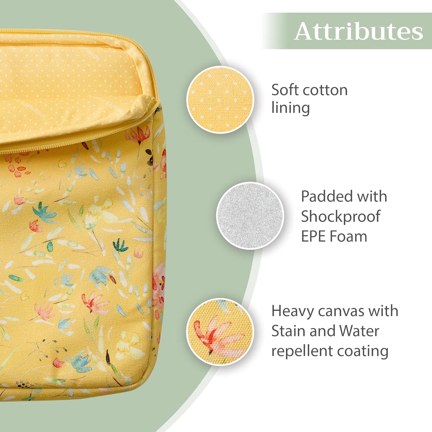 Maison d'Hermine Laptop bag with front pocket Stain and water repellent Cotton canvas