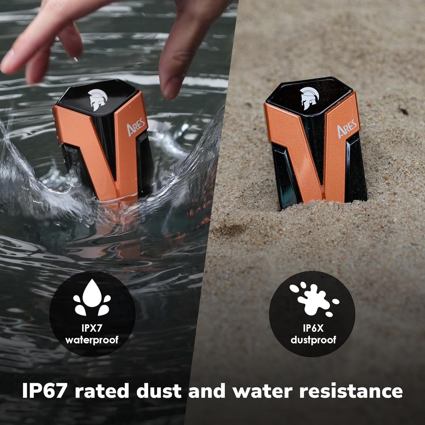 DATO External SSD 2TB, External Solid State Drive Portable SSD External USB 3.2 Gen 2x2 Type-C OTG Supported Compatible with PS5 and Xbox, up to 1600/1500 MB/s IP67 Waterproof - ARES Amber Shield