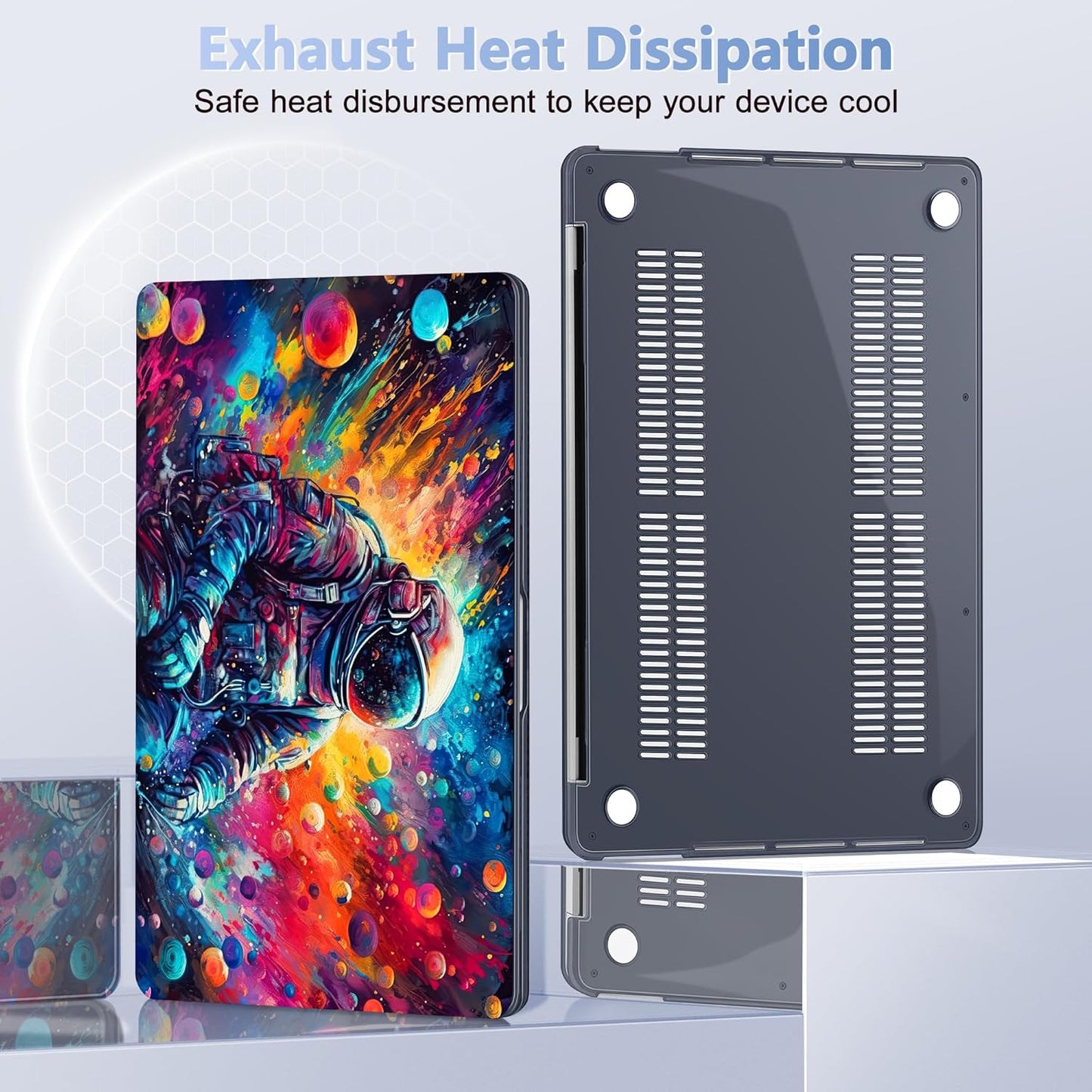 for MacBook Pro 16 inch Case 2019 2020 Release Model A2141, Plastic Hard Shell Cover with Keyboard Cover & Screen Protector for MacBook Pro 16 inch with Touch Bar & Touch ID - Astronaut