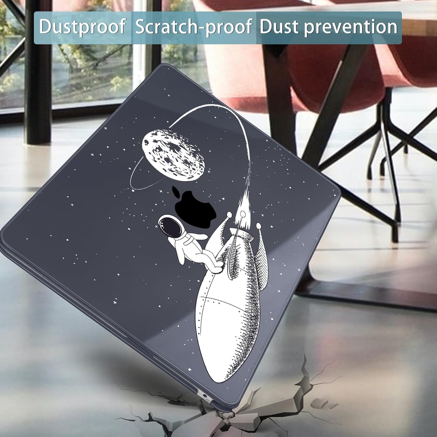 Mektron for 2025 M4 MacBook Air 13.6 Inch A3240 Case Fits 2023 A2681 M2 2024 A3113 M3 Chip with Liquid Retina Display Touch ID, Printed Plastic Hard Shell Cover for MacBook Air 13.6", Astronaut