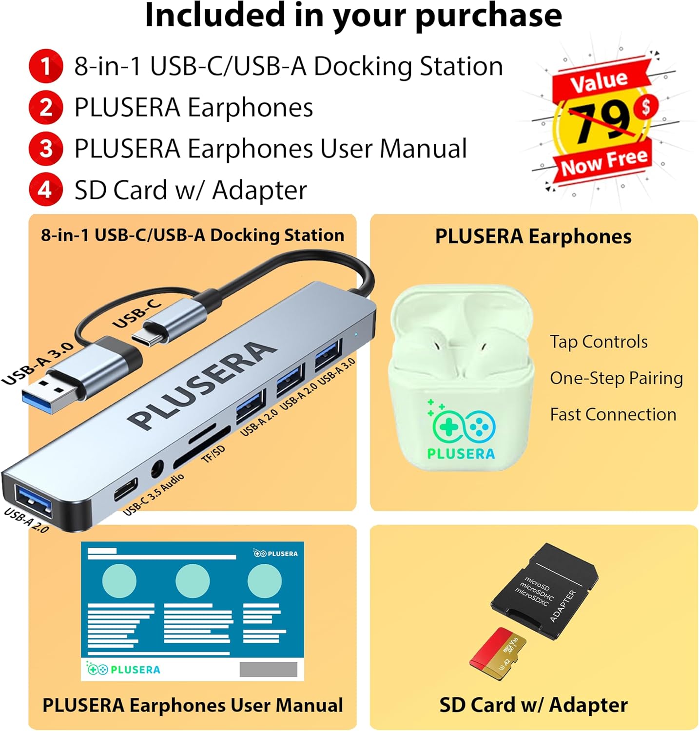 HP 17.3" Business Laptop Computer, 64GB RAM 2.2TB Storage (2TB SSD+256GB Docking Station Set), 10-Core Intel Core i5, Windows 11 Pro & Microsoft Office Included, Fingerprint Reader, PLUSERA Earphones