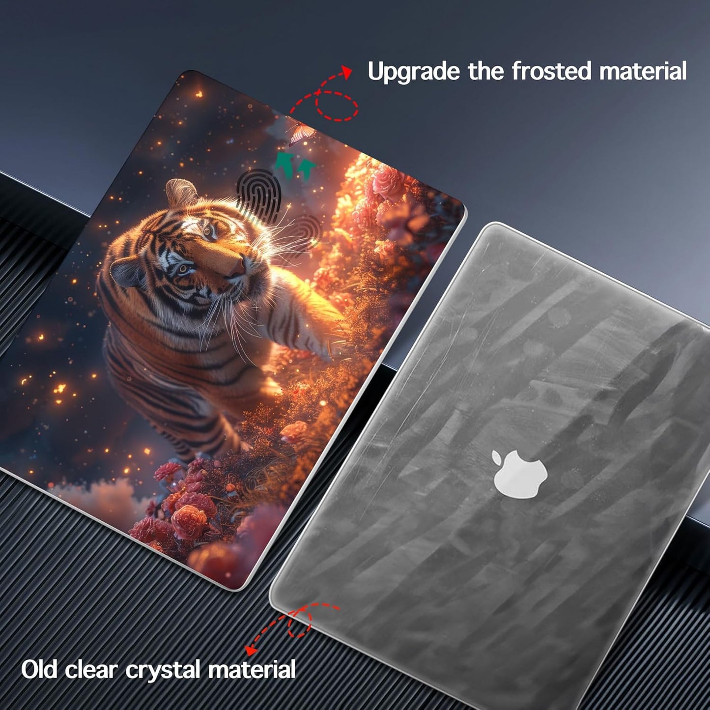 for MacBook Pro 16 inch Case 2021 2022 2023 2024 Release A3186 A3403 M4 A2991 M3 A2780 M2 A2485 M1 Pro/Max, Hard Shell Case with Screen Protector & Keyboard Cover, Dream Tiger